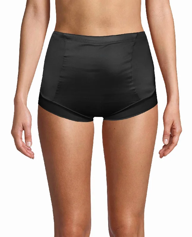 Elegant Women's Attire 2-Pack Shiny Micro High Waisted Shaping Briefs In Dune Dust And Black