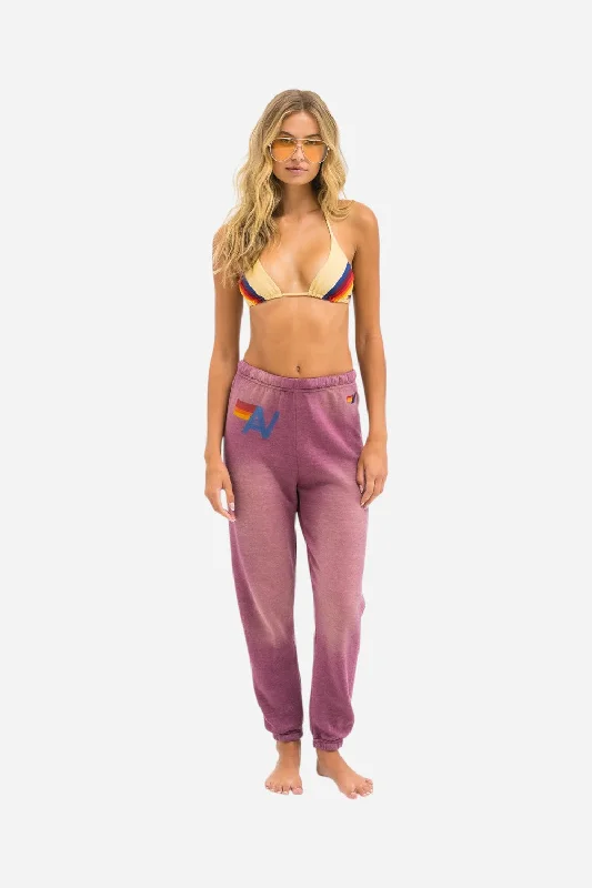 Women's Activewear Garments Aviator Nation Vintage Logo Sweatpants in Faded Berry