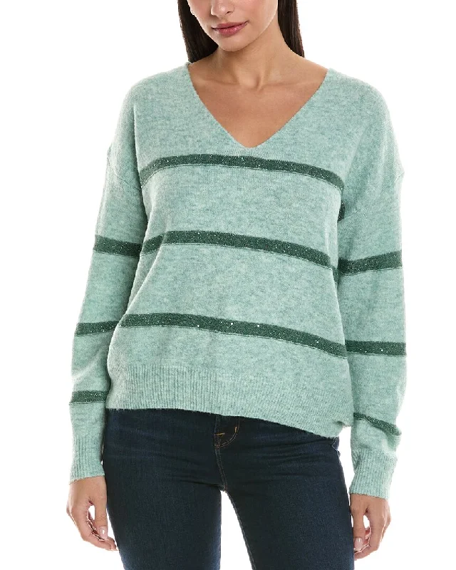 Women's Transitional Attire ANNA KAY Kelly Moi Striped Cashmere-Blend Sweater