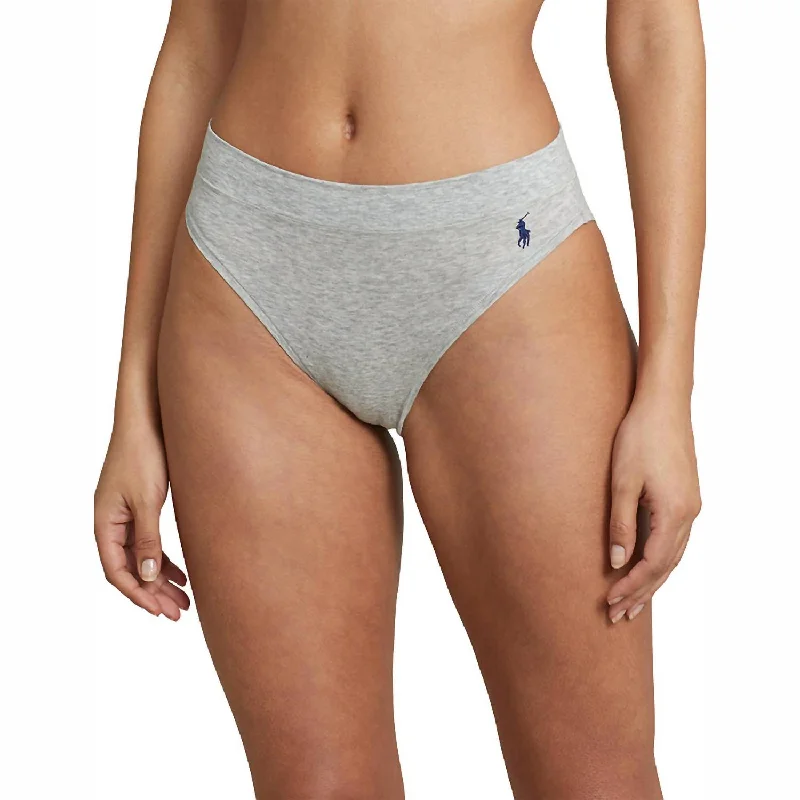 Women's Romantic Outfit High Cut Briefs Panty In Heather Grey