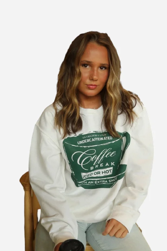 Women's Clothing Apparel Sets Friday + Saturday Coffee Break Sweatshirt