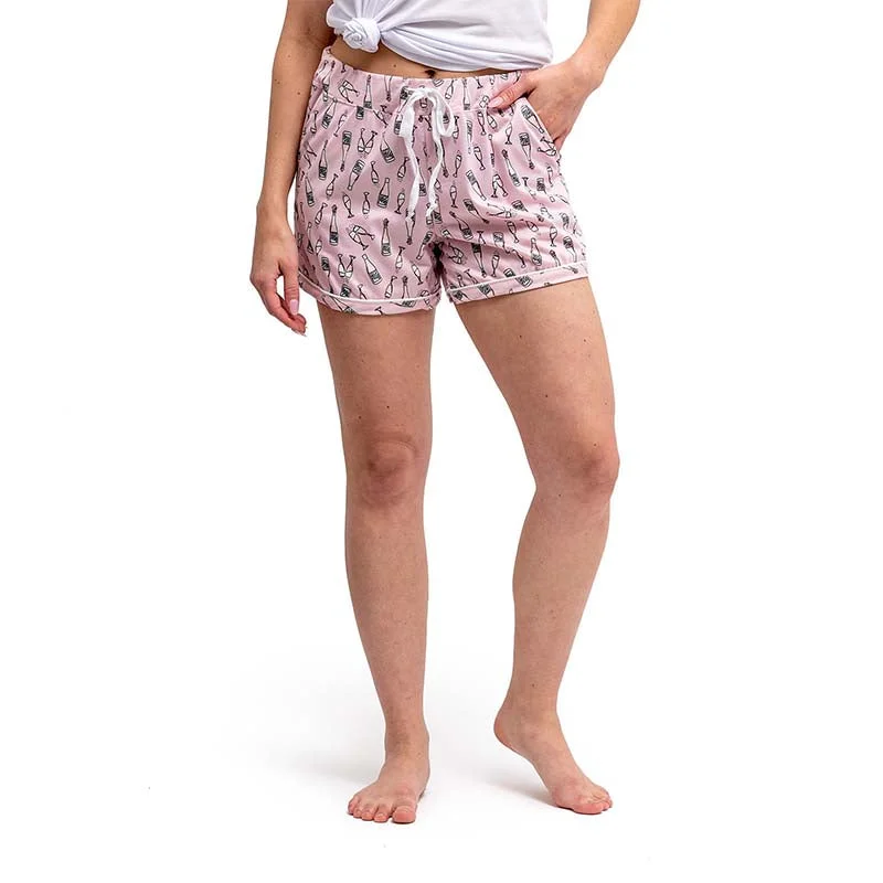 Women's Trendy Activewear Apparel Happy Hour Drawstring Pajama Shorts