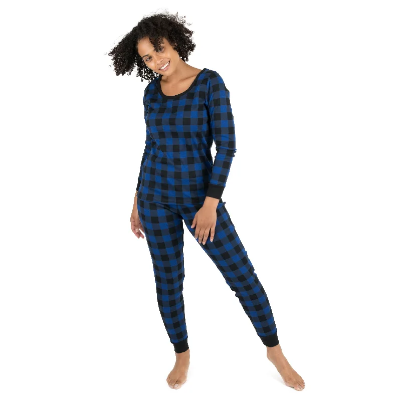 Women's Outfit For The Office Christmas Womens Two Piece Cotton Pajamas Plaid