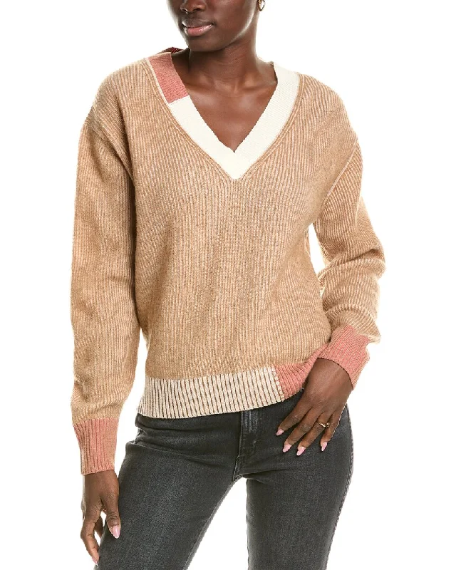 Women's Outerwear Clothing Brodie Cashmere Wool & Cashmere-Blend Plaited Color Pop Jumper