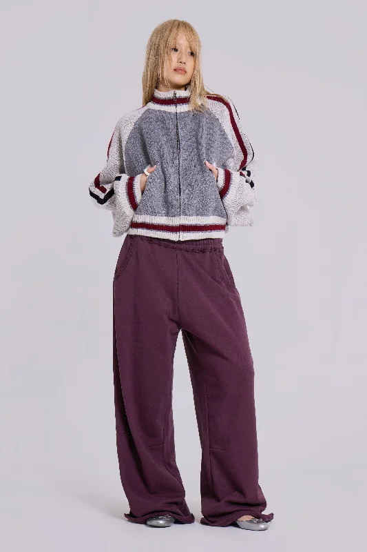 Formal Outfit For Women Dark Burgundy Monster Joggers