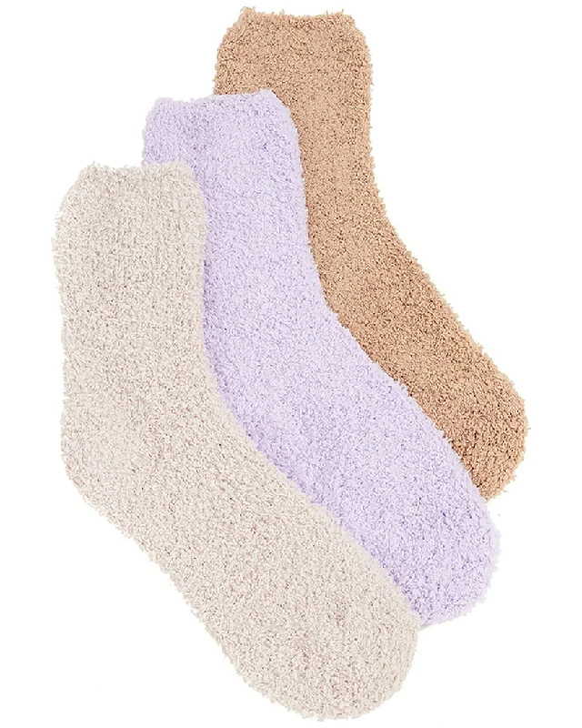 Women's Relaxed Clothes STEMS Set of 3 Cozy Cashmere-Blend Ankle Sock