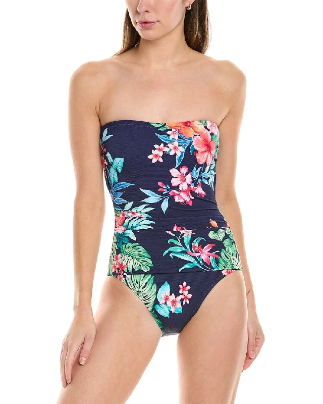 Women's Occasion Wear Clothes Tommy Bahama Island Cays Flora Bandeau One-Piece