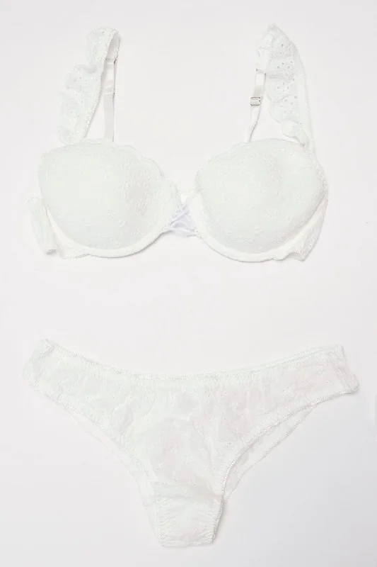 Women's Attire White Lingerie Set