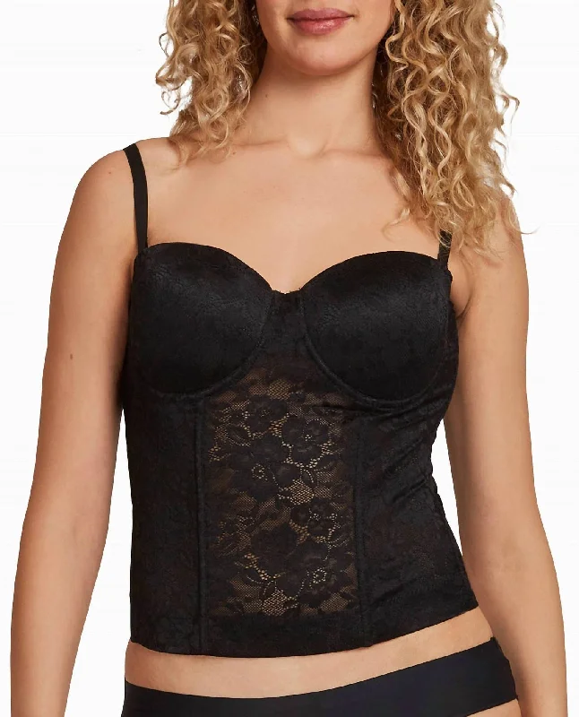 Women's Professional Garments Lace Power Mesh Bustier In Nm Black