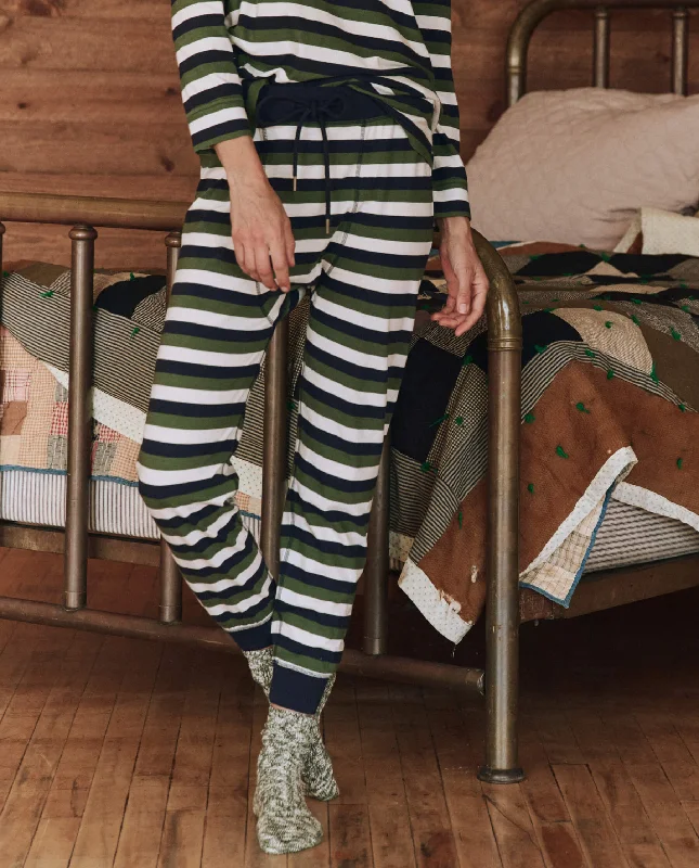 Women's Everyday Clothes The Long John. -- Winter Pine Stripe