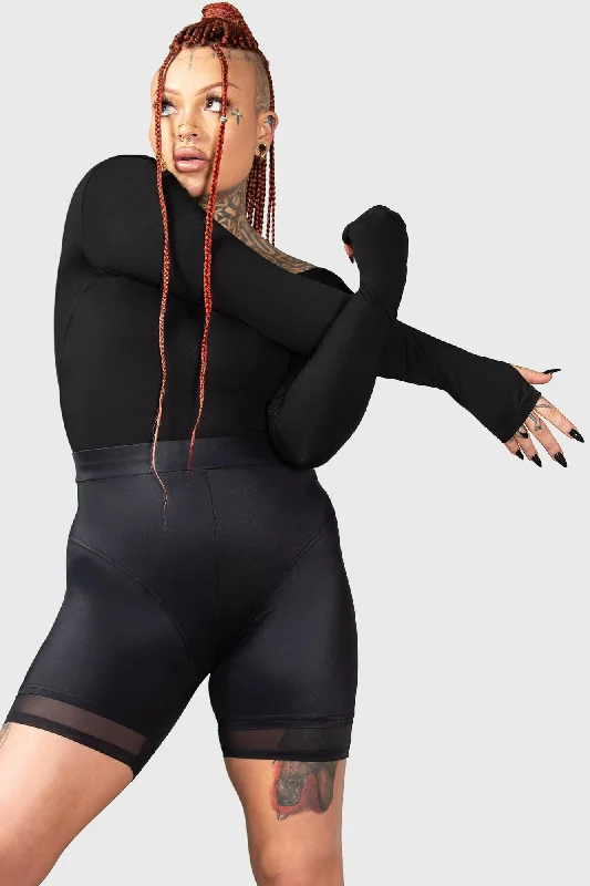 Women's Sporty Chic Clothes Flexi Demon Long Sleeve Leotard