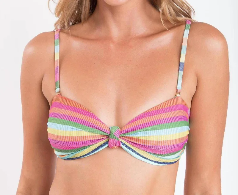 Women's Relaxed Outfit Supercolor Bandeau Bikini Top In Multicolor