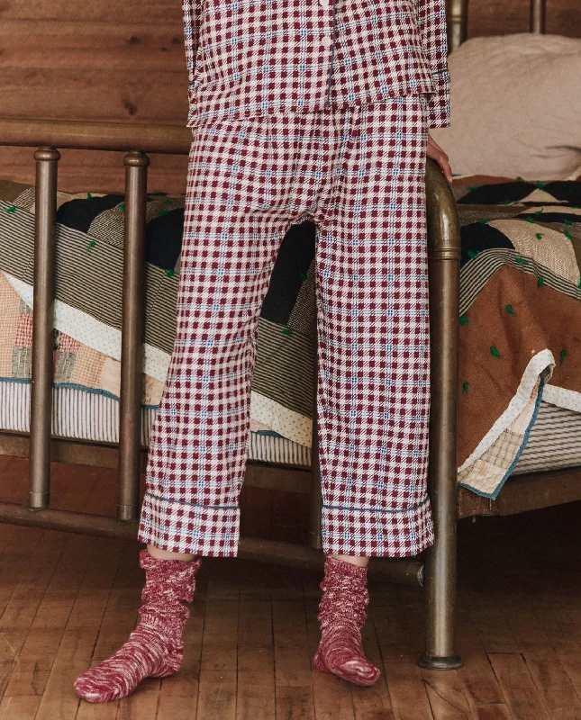 Women's Cozy Clothes The Pajama Pant. -- Bordeaux Plaid