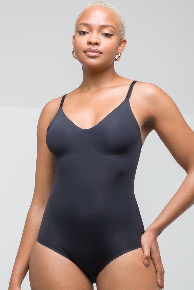 Women's Evening Clothes Bonded Shapewear Bodysuit Black