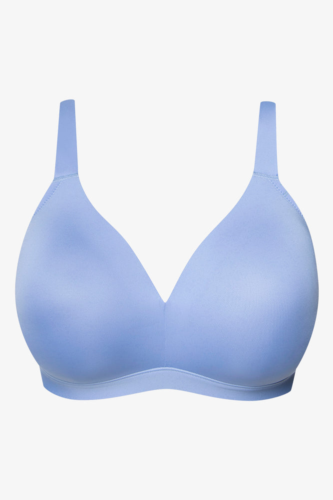 Women's Resort Attire Plus Size Padded Wire Free Bra Blue