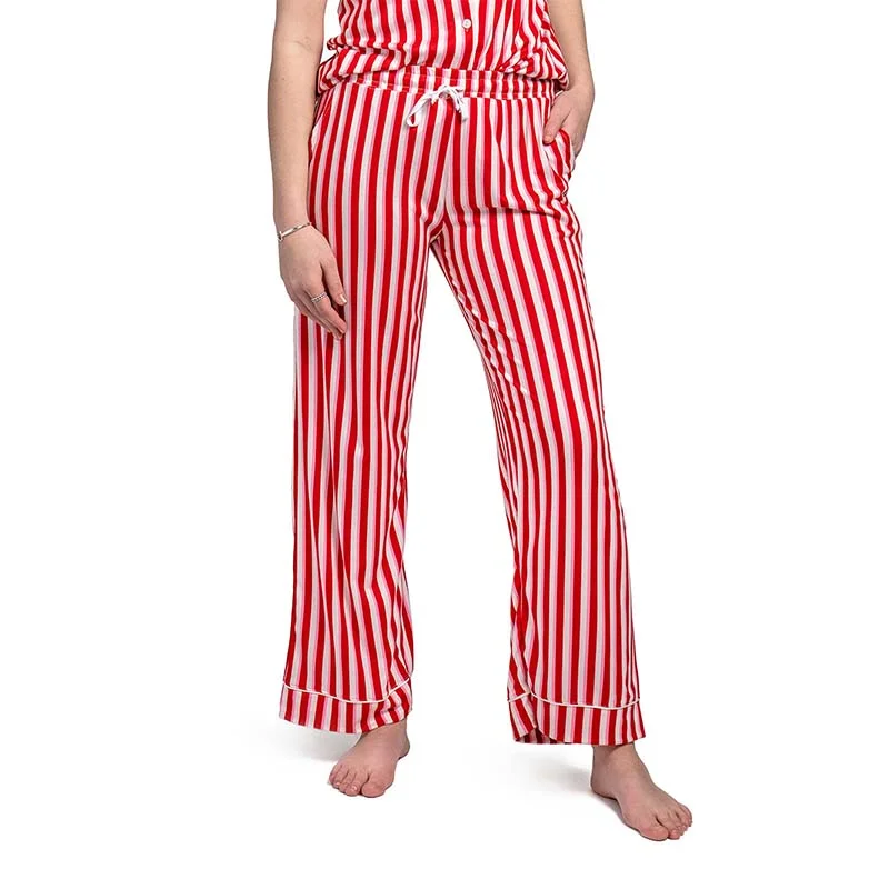 Women's Night-Out Clothes Candy Cane Lane Drawstring Pajama Pants