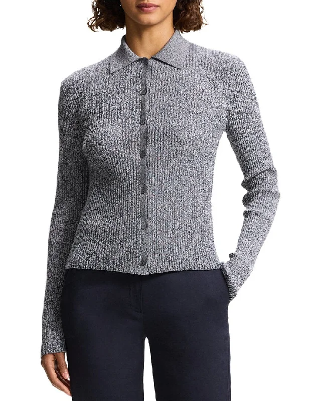 Stylish And Comfortable Clothing For Women Theory Marl Rib Cardigan