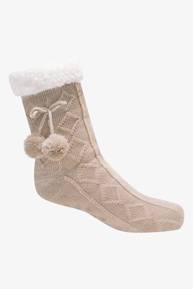 Women's Travel Apparel Slipper Sock Natural