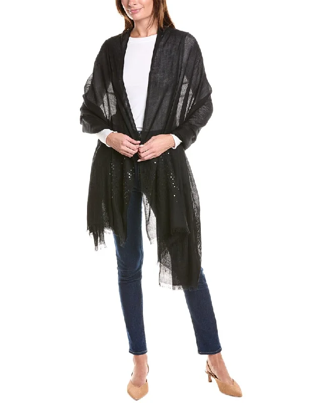 Women's Cozy Winter Attire sofiacashmere Sequin Cashmere Wrap