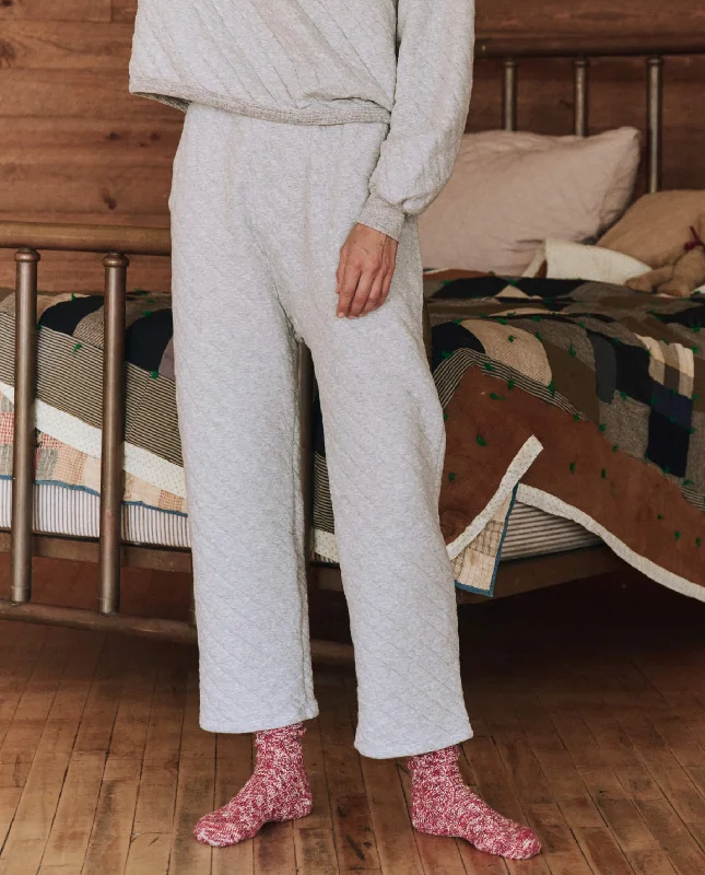 Fashionable Women's Clothing The Quilted Pajama Pant. -- Heather Grey