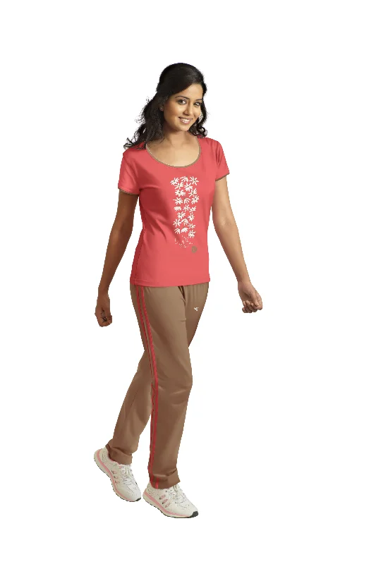 Women's Everyday Attire Loungewear Set-Coral-Coffee