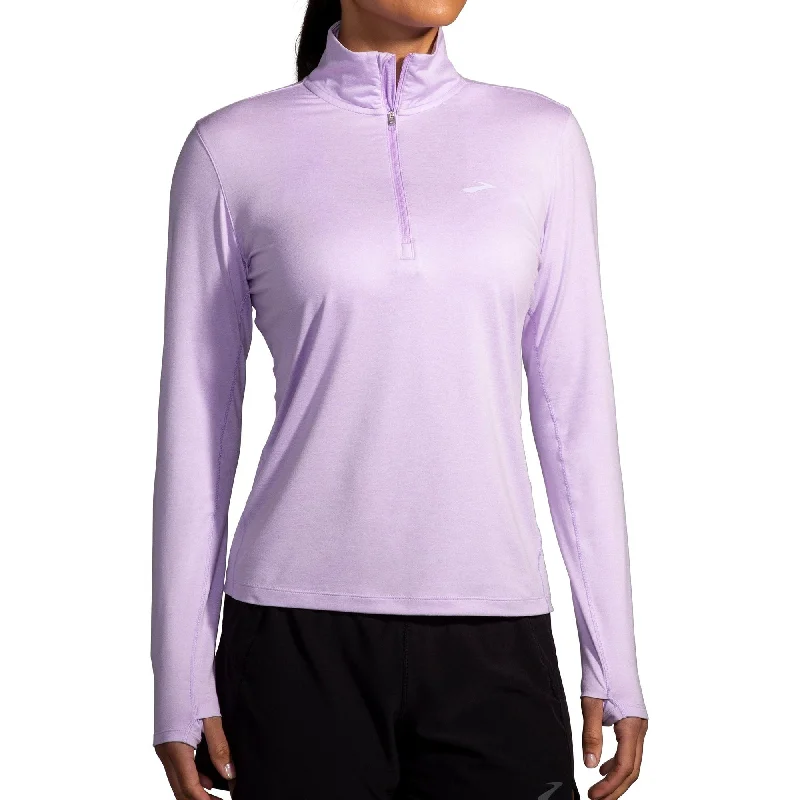 High-Fashion Women's Clothing Brooks Dash 2.0 Half Zip Long Sleeve Womens Running Top - Purple