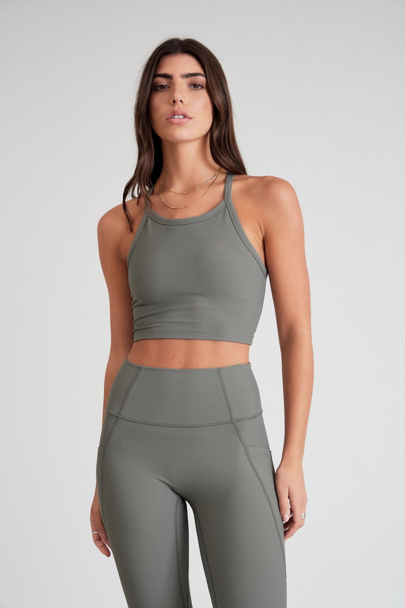 Women's Evening Clothing EcoRib Strap Racer Crop