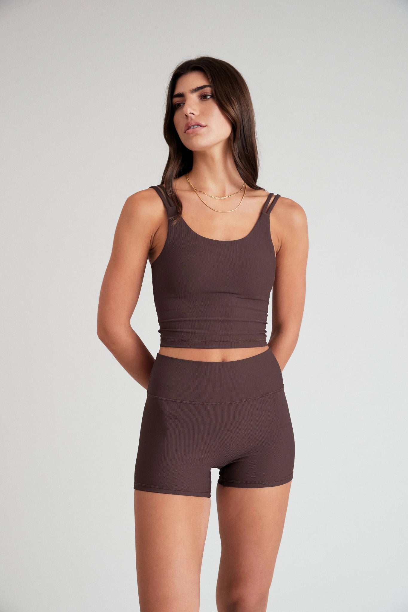 Vintage-Inspired Women's Apparel EcoRib Strappy Crop