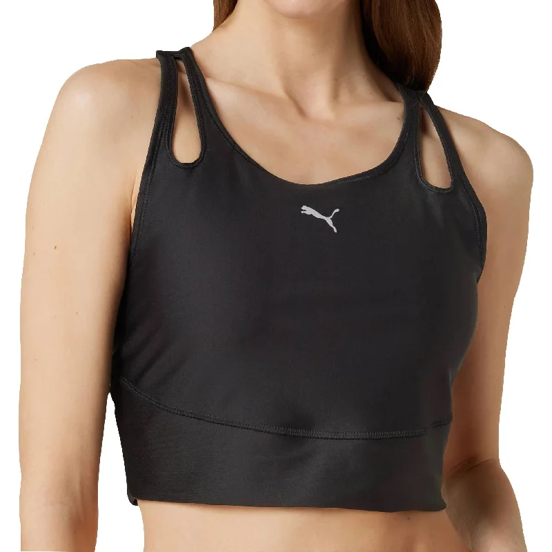 Women's Evening Clothes Puma Run Ultraform Womens Running Cropped Vest Tank Top - Black