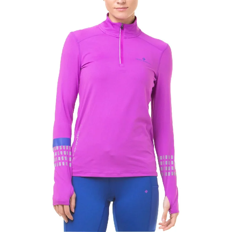 Casual Garments For Women Ronhill Tech Afterhours Half Zip Long Sleeve Womens Running Top - Purple