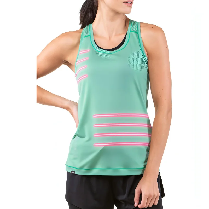 Women's Luxury Garments Ronhill Tech Golden Hour Womens Running Vest Tank Top - Green