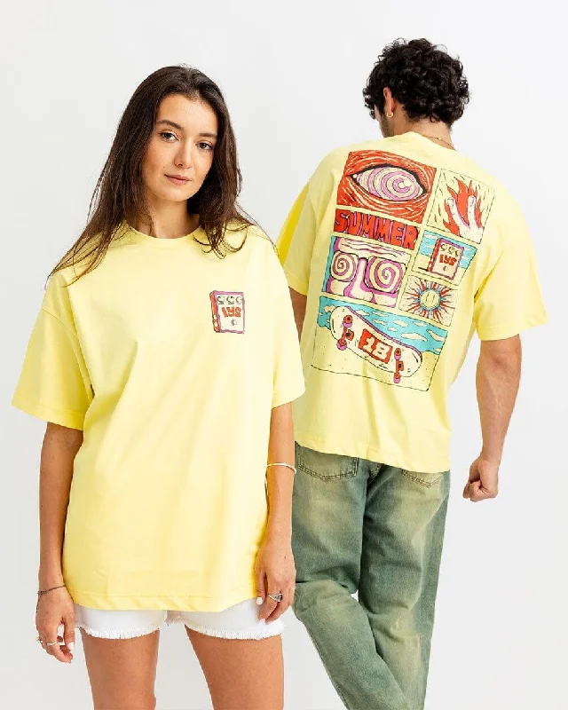 High-Fashion Women's Clothing Summer Skate Printed Oversized Tee