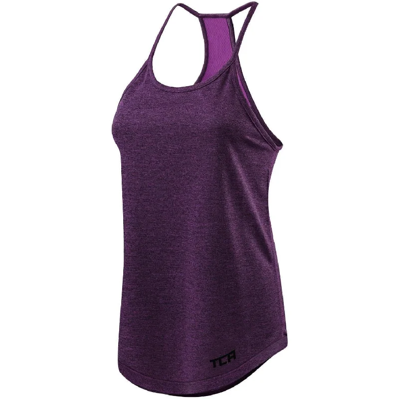 Women's Transitional Apparel TCA Switch Up Reversible Womens Running Vest Tank Top - Purple