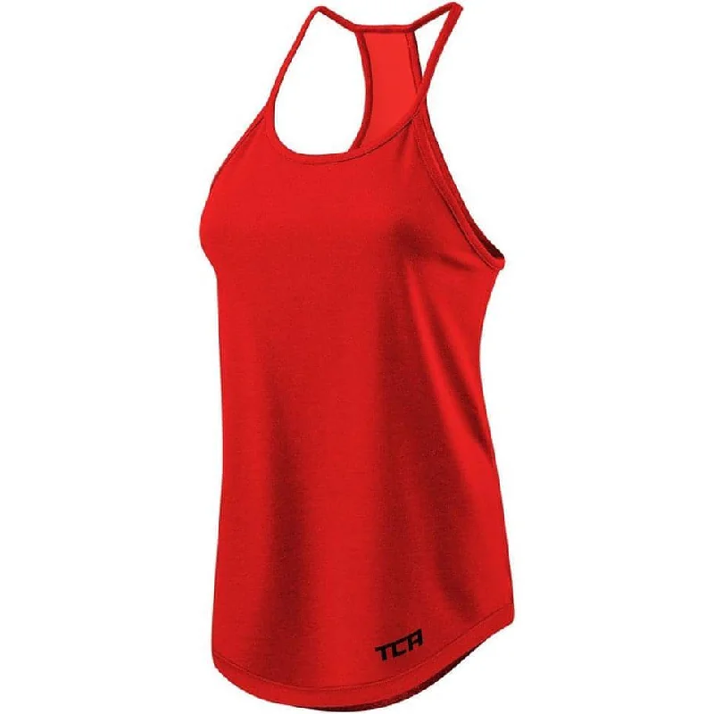 Women's Comfy Loungewear Outfit TCA Switch Up Reversible Womens Running Vest Tank Top - Red