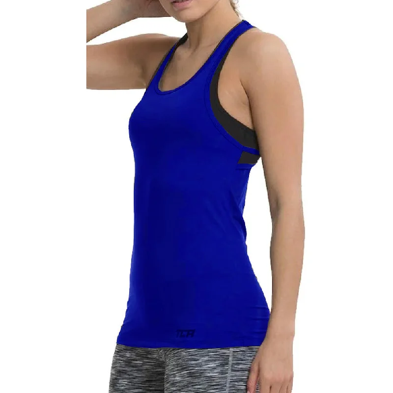 Women's Professional Garments TCA Tech Racerback Womens Running Vest Tank Top - Blue