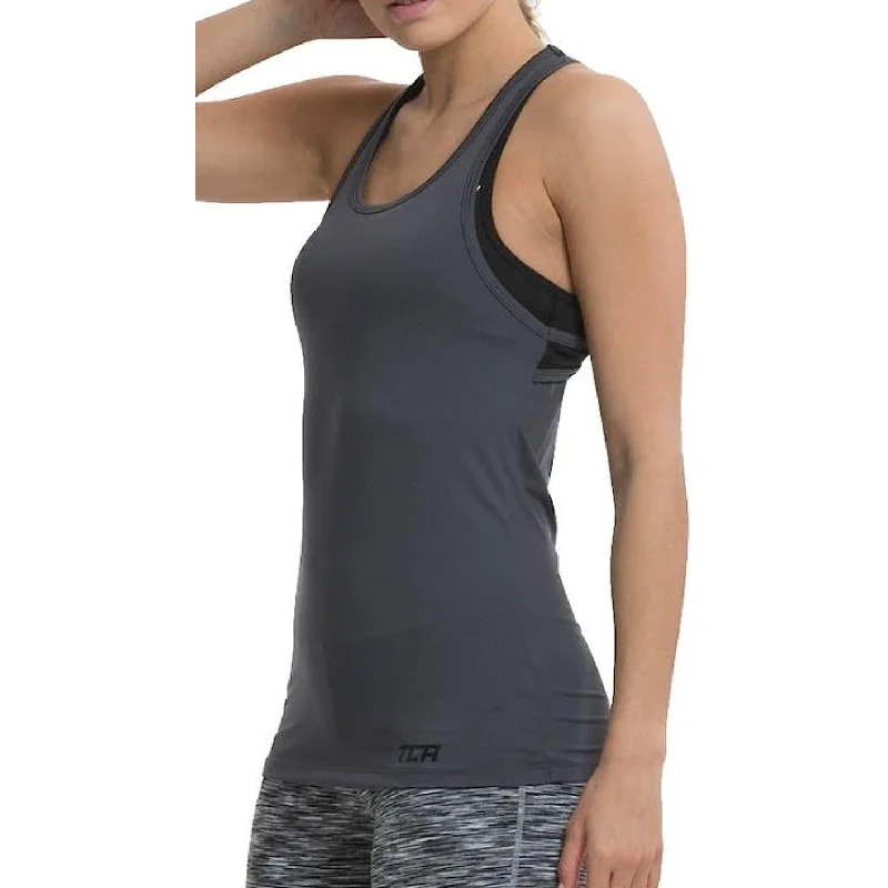 Comfortable Women's Clothes TCA Tech Racerback Womens Running Vest Tank Top - Grey