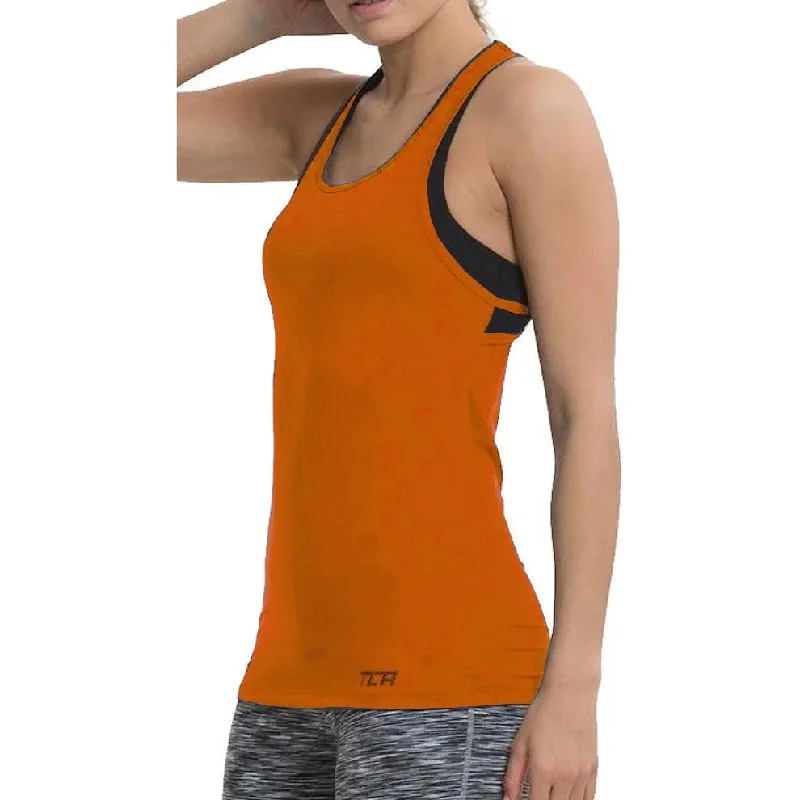 Women's Stylish Professional Apparel TCA Tech Racerback Womens Running Vest Tank Top - Orange