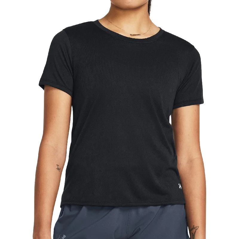 Women's Comfortable Lounge Attire Under Armour Launch Splatter Short Sleeve Womens Running Top - Black