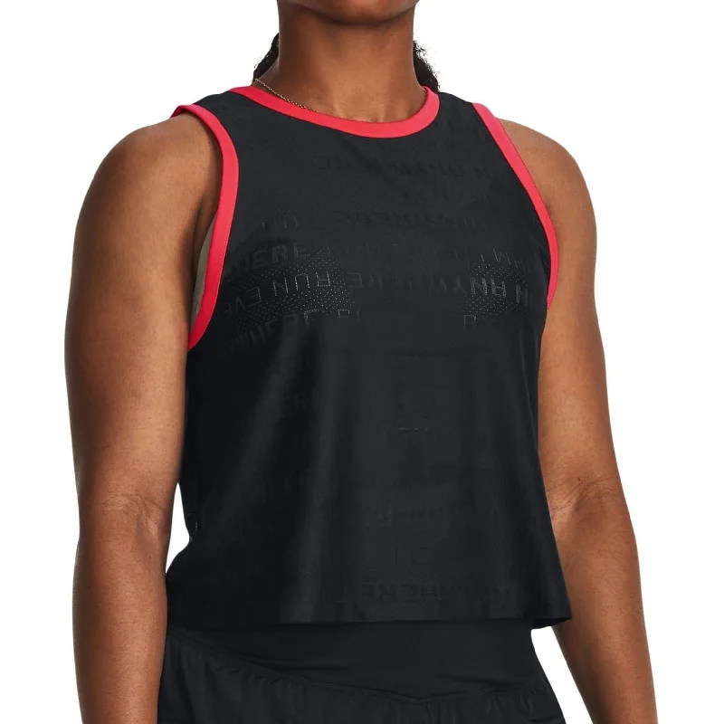 Women's Layered Outfit Under Armour Run Everywhere Womens Running Vest Tank Top - Black