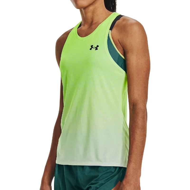 Stylish Women's Attire Under Armour Rush Cicada Womens Running Vest Tank Top - Green