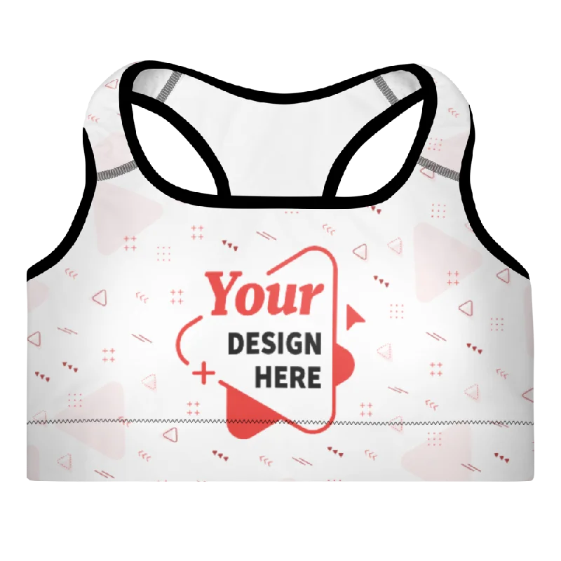 Women's Comfortable Lounge Attire All-Over Print Padded Sports Bra