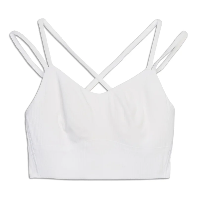 Women's Elegant Garments Like A Cloud Ribbed Longline Bra - Resale