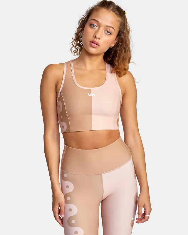 Women's Clothing For Special Occasions Linear Yang Sports Bra - Linear Yang Dusty Rose