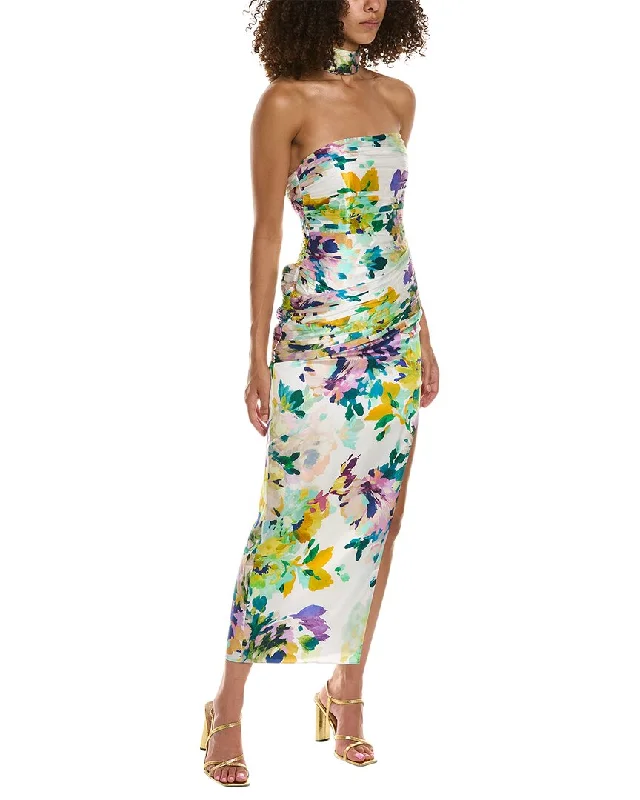 Women's Clothes And Apparel Sets Nicholas Blane Reverse Halter Silk Midi Dress