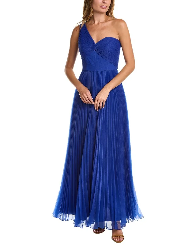 Affordable Women's Garments Theia Pleated Organza Gown