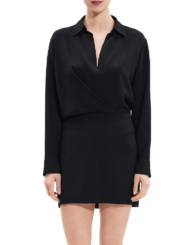 Affordable Fashion Clothing For Women Theory   Wrap Shirtdress