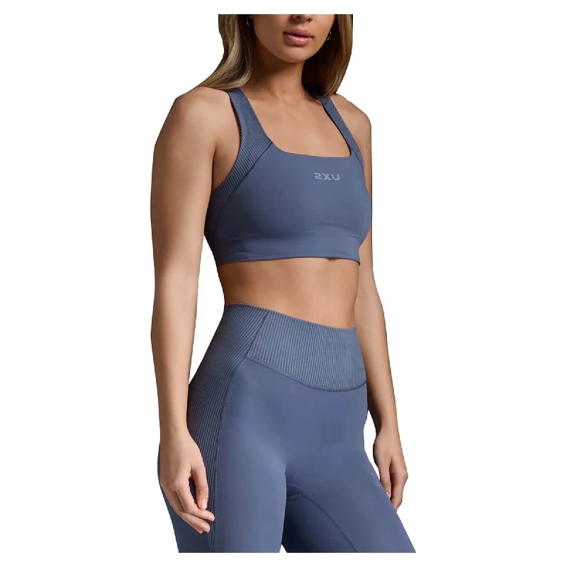 Women's Athleisure Apparel Women's Ribbed Longline Sports Bra