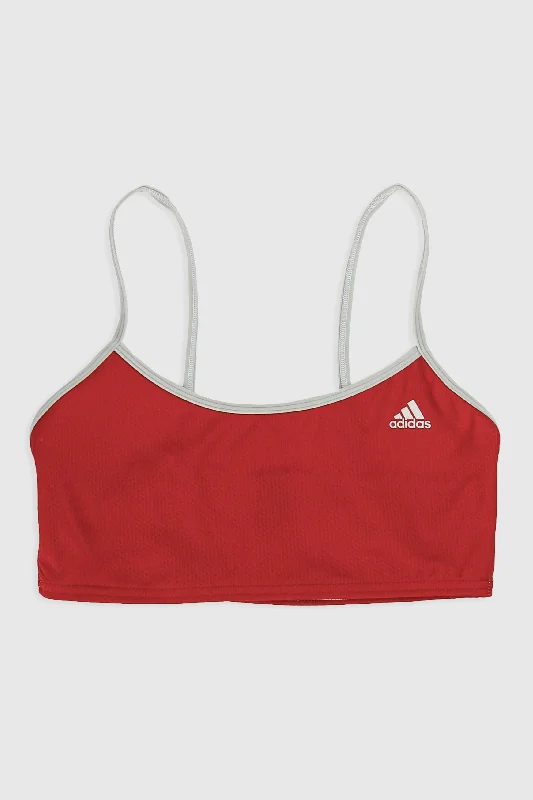 Women's Stylish Vacation Attire Rework Adidas Bra Top - L